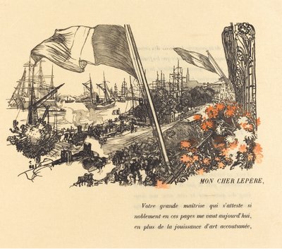 Dedikasjonsside, utgitt 1900. av Auguste Lepere