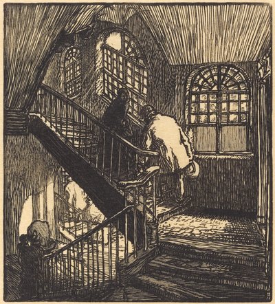 Trapp til huset der Chateau Rouge var, publisert 1901. av Auguste Lepere