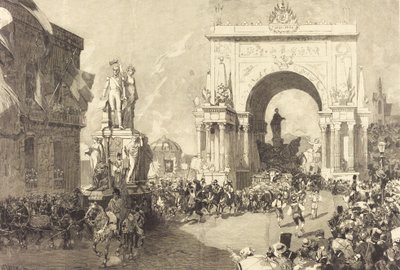 Jubileumsfeiringen av Brussel, 18831890. av Auguste Lepere