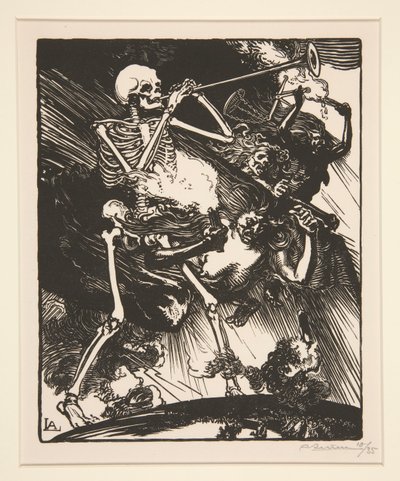 Death and Discord will Rain on the Earth, fra The War of 1914, første serie, nr. 7 av Auguste Lepere