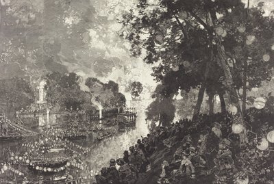 Snø i Paris. av Auguste Lepere