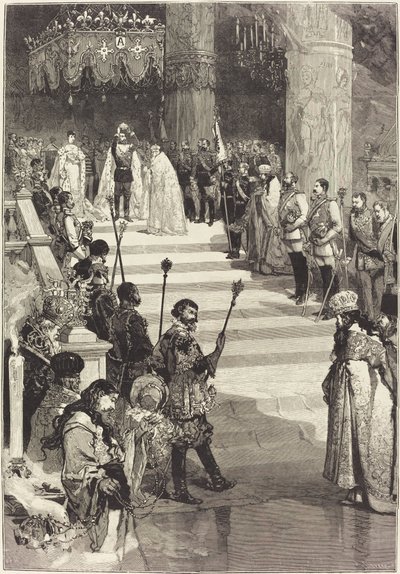 Kroningen av keiser Alexander III av Russland (27. mai) av Auguste Lepere