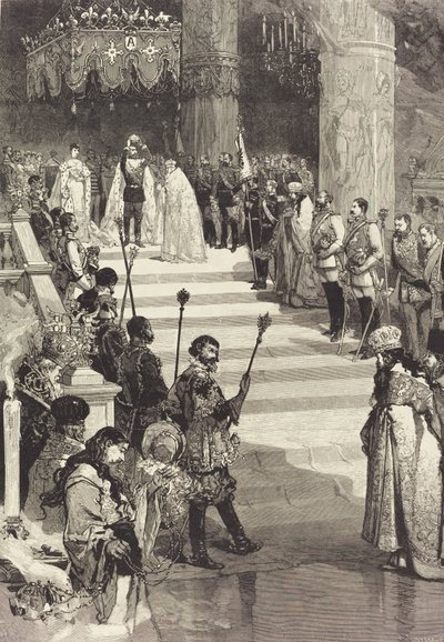 Kroningen av keiser Alexander III av Russland 27. mai 1883. av Auguste Lepere