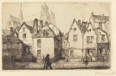 Gamle hus i Amiens av Auguste Lepere