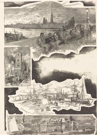 Rouen av Auguste Lepere