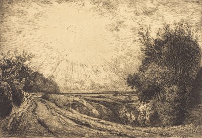 Rute fra La Houssoye, Crevecoeur-le-Grand Rute fra La Houssoye, Crevecoeur, 1913. av Auguste Lepere