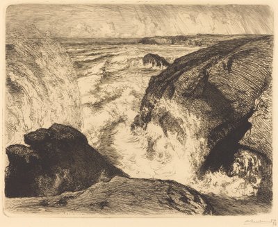 Spring Tide, Rocks of Zion (Grande maree, rochers de Sion, Vendee) av Auguste Lepere