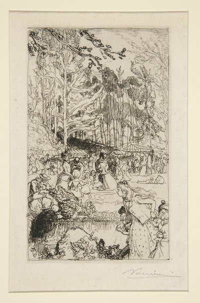 Søndag ettermiddag i Nantes av Auguste Lepere