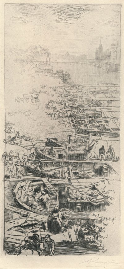 Eplemarkedet, 1915 av Auguste Louis Lepère