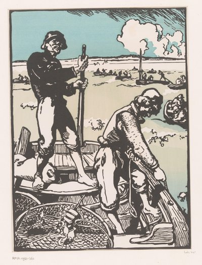 Twee skruer Rekefiskere av Auguste Lepere