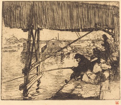 Under Bridge of Bercy (Sous le pont de Bercy) av Auguste Lepere