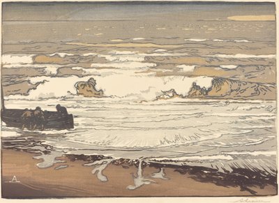 Unfolded Waves, Flood of September, 1901 (Les Vagues deferlent) av Auguste Lepere