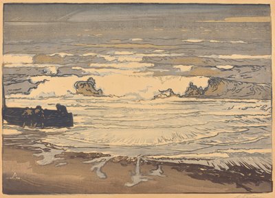 Unfolded Waves, Flood of September 1901 (Les lames deferlent, maree de Septembre 1901) av Auguste Lepere
