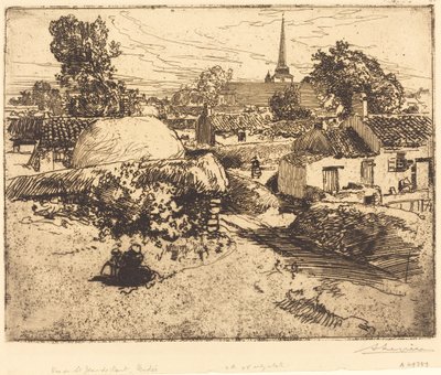 Utsikt over St.-Jean-de-Mont, Vendee av Auguste Lepere