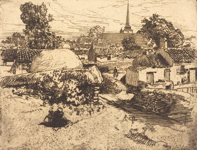 Utsikt over St.-Jean-de-Mont, Vendee Utsikt over St.-Jean-de-Mont, Vendee, 1892. av Auguste Lepere