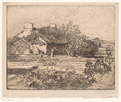 Gård av Auguste Lepère (signed by artist)