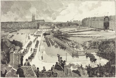 Militære utmerkelser utbetalt til de dødelige restene av admiral Courbet av Auguste Lepère and Louis Tinayre