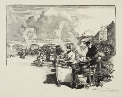 Landingsplass for omnibusbåter av Auguste Louis Lepère