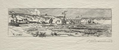 Dam av Issy les Moulineaux av Auguste Louis Lepère