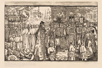 Corpus Christi-prosesjonen i Nantes av Auguste Louis Lepère