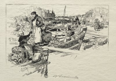 Eplemarkedet, nr. 1 av Auguste Louis Lepère