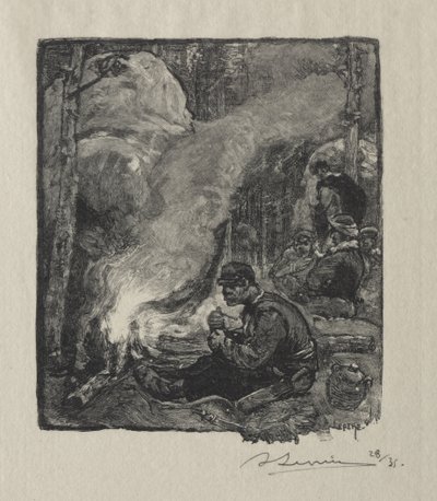 Trelasthoggernes måltid av Auguste Louis Lepère