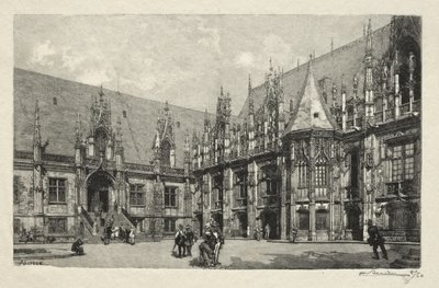 Illustrert Rouen: The Palace of Justice av Auguste Louis Lepère