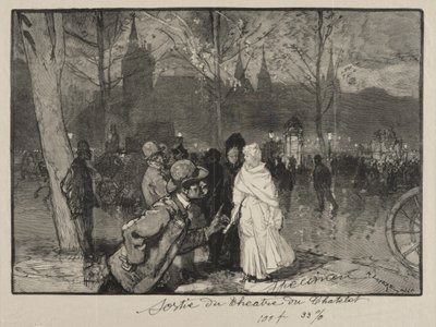 Forlater Chatelet Theatre av Auguste Louis Lepère