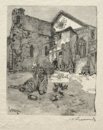 St. Julian den fattige: Portalen av Auguste Louis Lepère