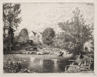 Den gamle gangbroen av Auguste Louis Lepère