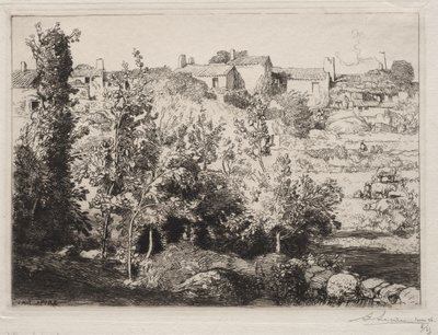 Landsbyen Meule av Auguste Louis Lepère