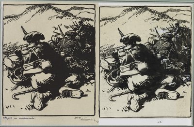 Alpene i bakhold, 1914. av Auguste Louis Lepère