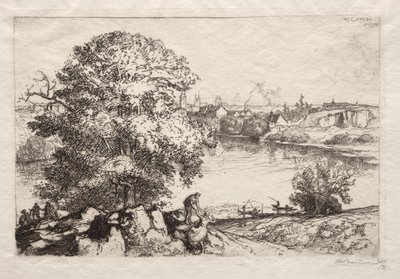 Angers: St. Nicolas Pond av Auguste Louis Lepère
