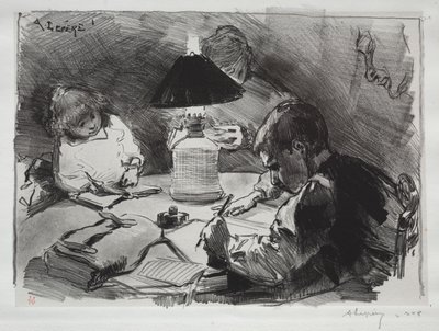 Rundt lampen av Auguste Louis Lepère