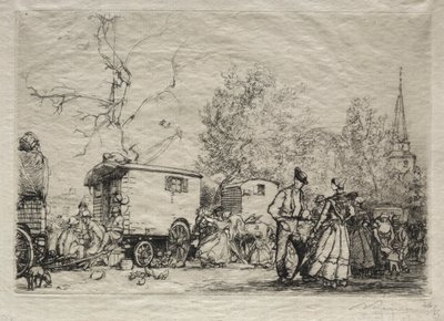 På messen St. Jean de Mont, 1906. av Auguste Louis Lepère