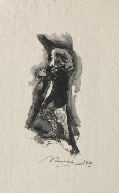Ved uren av Sept-Cavernes. av Auguste Louis Lepère
