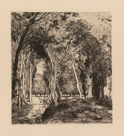 Auguste Lepère: Undervekst, ved Rigonette Vendèe. av Auguste Louis Lepère