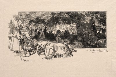 Kantine i Mere Pichard, 1888. av Auguste Louis Lepère
