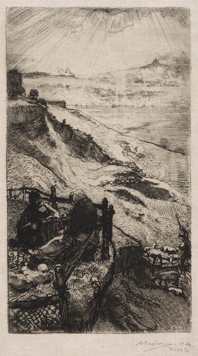 Amerikanske karrierer nær Paris av Auguste Louis Lepère