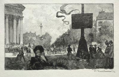 Hjørnet av Rue Royale, 1890. av Auguste Louis Lepère