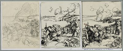 Begynnelsen av Marne-manøveren, 1914. av Auguste Louis Lepère