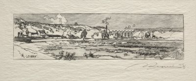 Dam av Issy les Moulineaux. av Auguste Louis Lepère