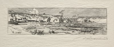 Dam av Issy les Moulineaux av Auguste Louis Lepère