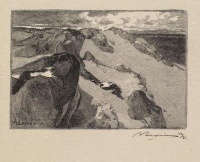 Fontainebleau-skogen: Arbonne, Le Gros Sablon (Fontainebleau-skogen: Arbonne-Le Gros Sablon) av Auguste Louis Lepère