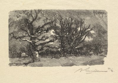 Fontainebleau-skogen: På Lantaras sovesal La Forêt de Fontainebleau: På Lantaras sovesal, 1890 av Auguste Louis Lepère