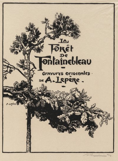 Fontainebleau Forest: Frontispice The Forest of Fontainebleau: Frontispice, 1908. av Auguste Louis Lepère