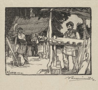 Fontainebleau Forest: Produsent av lameller av Auguste Louis Lepère