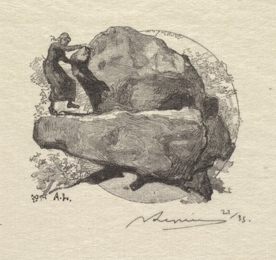 Fontainebleau Forest: The Trembling Rock The Forest of Fontainebleau: The Trembling Rock, 1890. av Auguste Louis Lepère