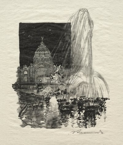 Lysende fontener. av Auguste Louis Lepère