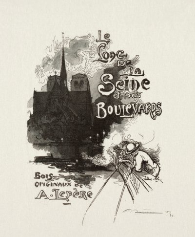 Frontispice: Langs Seinen og Boulevardene. av Auguste Louis Lepère